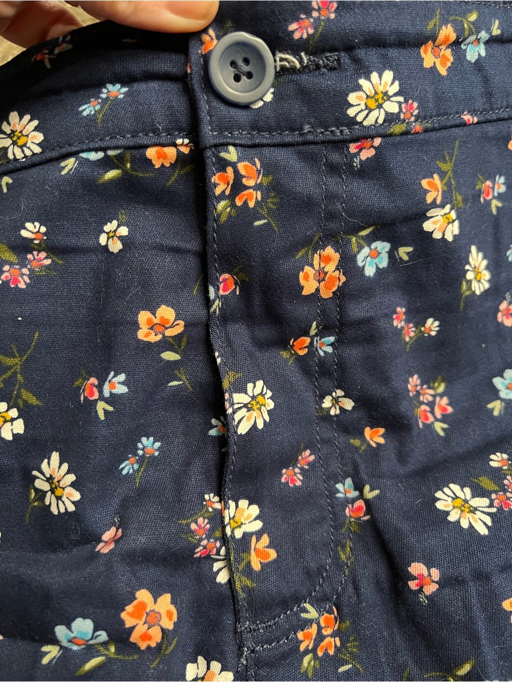 St. John's Bay Navy Floral Plus Size Capri Size 20W Summer Spring Beach Coastal - Picture 5 of 11
